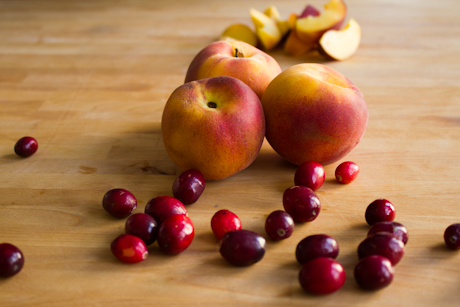 cranberry and peach jam