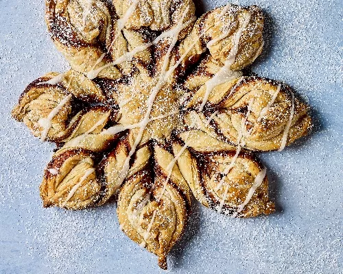 Flocon de neige à la cannelle glacé
