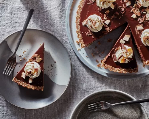 Tarte choco-chaï végétalienne sans cuisson